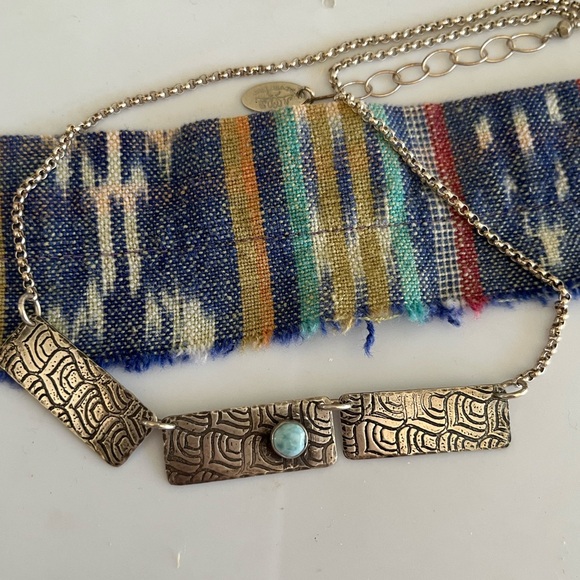Abella Blue Jewelry - Abella Blue Silver Necklace with Larimar? Stone
